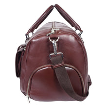 Load image into Gallery viewer, SASSORA Genuine Leather with Shoe Compartment Travel Duffle Bag