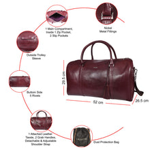 Load image into Gallery viewer, Sassora Premium Leather Women Duffle Bag For Travel