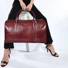 Load image into Gallery viewer, Sassora Premium Leather Women Duffle Bag For Travel