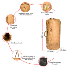 Load image into Gallery viewer, Sassora Premium Genuine Leather Duffle Bag