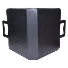 Load image into Gallery viewer, Sassora Black leather briefcase with handles on a white background