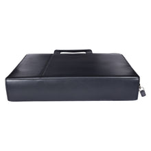 Load image into Gallery viewer, Sassora Black leather briefcase on a white background