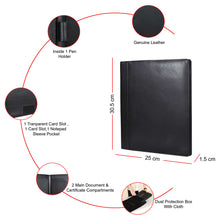 Load image into Gallery viewer, Sassora Premium Leather Professional File Folders, Document Files for Certificates
