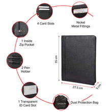 Load image into Gallery viewer, Sassora Premium Leather Meeting File Folder Travel Organizer