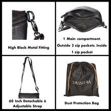 Load image into Gallery viewer, Sassora Premium Leather Unisex Zip Closure Fannypack