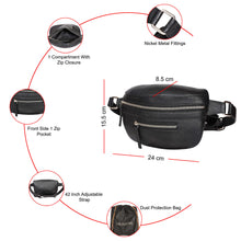 Load image into Gallery viewer, Sassora Premium Leather Small Unisex Fanny Pack Waist Bag