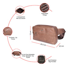 Load image into Gallery viewer, Sassora Premium Genuine Leather Unisex Fanny Pack