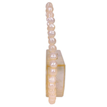 Load image into Gallery viewer, Sassora Half-Moon Acrylic Handbag for Women with Pearl Bead Handle & Detachable Chain