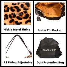 Load image into Gallery viewer, Sassora Genuine Leather Women Printed Shoulder Hobo Bag