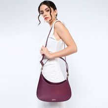 Load image into Gallery viewer, Sassora Premium Leather Hobo Bag – Gold Fittings, Adjustable Sling