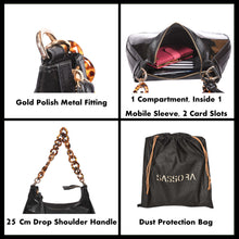 Load image into Gallery viewer, Sassora Genuine Patent Leather Women's Hobo Moon Bag