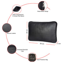 Load image into Gallery viewer, Sassora Premium Leather Slim iPad Sleeve