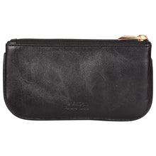 Load image into Gallery viewer, Sassora Genuine Leather Small Black Unisex Key Pouch