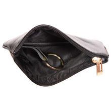 Load image into Gallery viewer, Sassora Genuine Leather Small Black Unisex Key Pouch