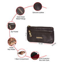 Load image into Gallery viewer, Sassora Premium Leather Small Unisex Key Pouch
