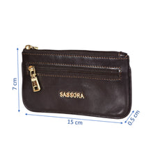 Load image into Gallery viewer, Sassora Premium Leather Small Unisex Key Pouch
