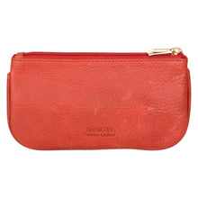 Load image into Gallery viewer, Sassora Genuine Leather Small Red Unisex Keycase pouch