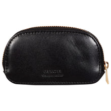 Load image into Gallery viewer, Sassora Genuine Leather Unisex Black Key Case with Gold Polish Fittings