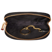 Load image into Gallery viewer, Sassora Genuine Leather Unisex Black Key Case with Gold Polish Fittings