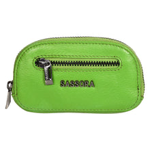 Load image into Gallery viewer, Sassora Genuine Leather Unisex Small Car Key Case Pouch