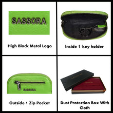 Load image into Gallery viewer, Sassora Genuine Leather Unisex Small Car Key Case Pouch