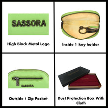 Load image into Gallery viewer, Sassora Premium Leather Unisex Small Car Key Case Pouch