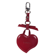 Load image into Gallery viewer, Sassora Genuine Leather Heart Shape Small Women Red Key Case
