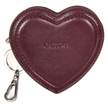 Load image into Gallery viewer, Sassora Premium Genuine Leather Heart-Shaped Key Case Pouch with Dog Hook & Key Ring