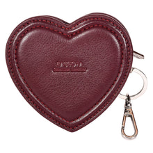 Load image into Gallery viewer, Sassora Premium Genuine Leather Heart-Shaped Key Case Pouch with Dog Hook & Key Ring