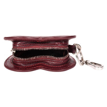 Load image into Gallery viewer, Sassora Premium Genuine Leather Heart-Shaped Key Case Pouch with Dog Hook & Key Ring