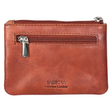 Load image into Gallery viewer, Sassora Premium Leather Pouch – Genuine Leather with Key Holder & Zip Closure