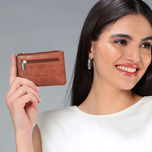 Load image into Gallery viewer, Sassora Premium Leather Pouch – Genuine Leather with Key Holder & Zip Closure