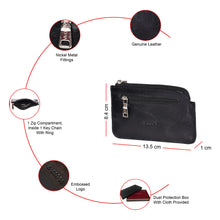 Load image into Gallery viewer, Sassora Genuine Leather Unisex Key Case / Coin Pouch