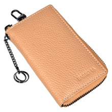 Load image into Gallery viewer, Sassora Premium Leather Zip Closure Unisex Multi Key Chain Pouch