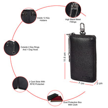 Load image into Gallery viewer, Sassora Premium Leather Unisex Multi Key Chain Holder