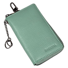 Load image into Gallery viewer, Sassora Premium Leather Zip Closure Unisex Multi Key Chain Pouch