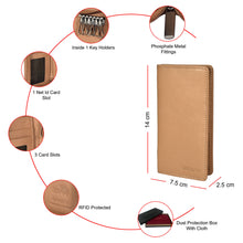 Load image into Gallery viewer, Sassora Premium Leather Key Case – RFID Protected, Secure & Stylish