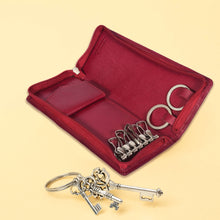 Load image into Gallery viewer, Sassora Premium Leather Unisex Long Multi Key Chain Pouch