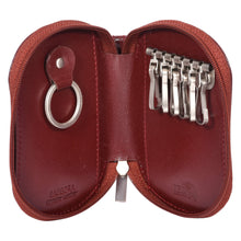 Load image into Gallery viewer, Sassora Premium Leather Unisex Oval Shape Multi Key Pouch