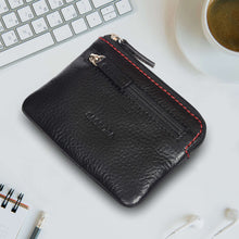 Load image into Gallery viewer, Sassora Premium Leather Unisex Zip Closure Key Pouch