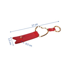 Load image into Gallery viewer, Sassora Premium Leather Heart Shape Keychain Ring