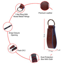 Load image into Gallery viewer, Sassora Premium Leather Keychain Power Pair-Gift For All - Pack Of 2