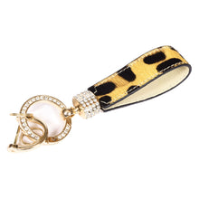 Load image into Gallery viewer, Sassora Genuine Leather Hair-On Printed Design Key Ring - Pack Of 1