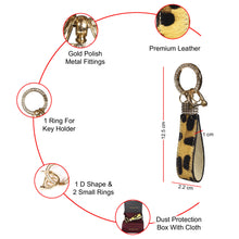 Load image into Gallery viewer, Sassora Genuine Leather Hair-On Printed Design Key Ring - Pack Of 1
