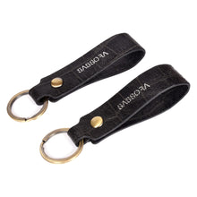 Load image into Gallery viewer, Sassora Premium Leather Keychain Key Ring Holders Anniversary Gift, Birthday Gift For All - Pack Of 2
