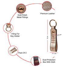 Load image into Gallery viewer, Sassora Premium Leather Key Chain Anniversary Gift, Birthday Gift For All - Pack Of 2