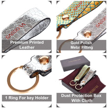 Load image into Gallery viewer, Sassora Genuine Leather Keychain Key Ring Holders Anniversary Gift, Birthday Gift For All - Pack Of 2