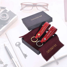 Load image into Gallery viewer, Sassora Premium Leather Keychain Key Ring Holders Anniversary Gift, Birthday Gift For All - Pack Of 2