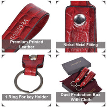 Load image into Gallery viewer, Sassora Premium Leather Keychain Holders Anniversary Gift, Birthday Gift For All - Pack Of 2