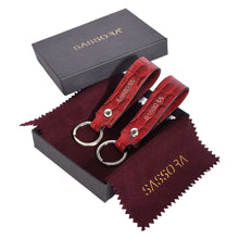 Load image into Gallery viewer, Sassora Premium Leather Keychain Holders Anniversary Gift, Birthday Gift For All - Pack Of 2